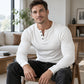 Lässiges Herren-Henley-T-Shirt aus Rippstrick – schmal geschnitten & bequem