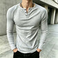 Lässiges Herren-Henley-T-Shirt aus Rippstrick – schmal geschnitten & bequem