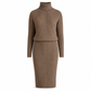 ⏰Countdown läuft! Aktion endet bald!⏰Damen einfarbiges Rollkragen-Strickpullover- und Rock-Set für Herbst und Winter