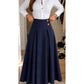✨Neu Eingetroffen! Damen High-Waist Plissierter A-Linien Maxirock