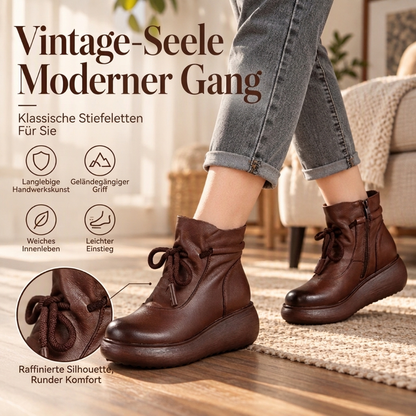 Damen Retro Stiefeletten mit Wärmefutter
