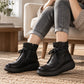 Damen Retro Stiefeletten mit Wärmefutter