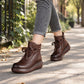 Damen Retro Stiefeletten mit Wärmefutter
