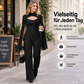 Damen funkelnder Glitzer-Cape-Ärmel-Jumpsuit