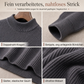Herren-Strickpullover mit Stehkragen in Unifarben
