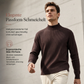 Herren-Strickpullover mit Stehkragen in Unifarben