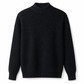 Herren-Strickpullover mit Stehkragen in Unifarben