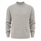 Herren-Strickpullover mit Stehkragen in Unifarben