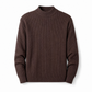 Herren-Strickpullover mit Stehkragen in Unifarben