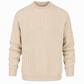 Herren-Strickpullover mit Stehkragen in Unifarben