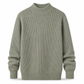 Herren-Strickpullover mit Stehkragen in Unifarben
