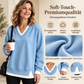 Damen Sweatshirt mit V-Ausschnitt im Layered-Look