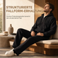 Freizeit 2-Teilig Waffelstrick Trainingsanzug Herren Set, Half Zip Kapuzenpullover Und Gerade Hosen