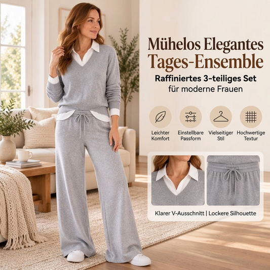 📢🎉50%Rabatt!!!🛍️✨ Lässiges, bequemes 3-teiliges Strickset für Damen