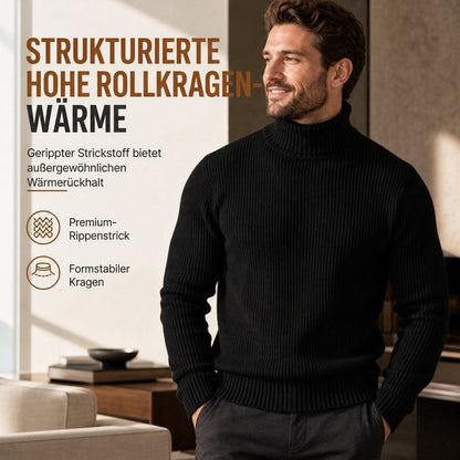 📢 Tausende Kunden kaufen es!📢 Herren Strickpullover mit Rollkragen, schmale Passform