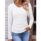 Elegantes Damen-Strickoberteil mit V-Ausschnitt