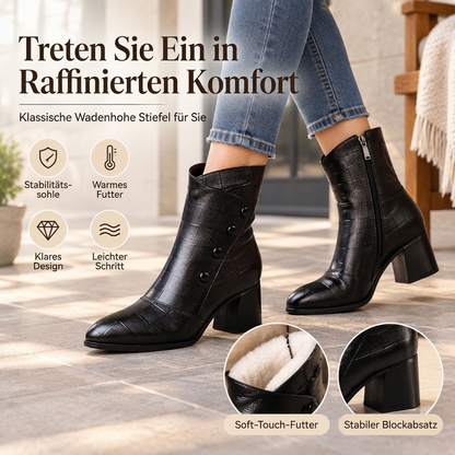 Damen Stiefeletten aus weichem PU-Leder