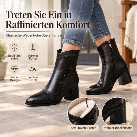 Damen Stiefeletten aus weichem PU-Leder