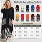 Damen Maxikleid mit Streifen-Patchwork und langen Ärmeln