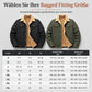 🔥🔥 50% Rabatt + Gratis Versand! ✈✨Warme Herren-Cargo-Jacke aus reiner Baumwolle – dick gefüttert, mit Lapelkragen & lässigem Freizeit-Stil