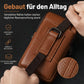Herren-Echtheld Leder Gürteltasche mit Gürtelschlaufe, multifunktionale Mini-Schultertasche