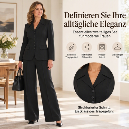 💞 Über 100.000 verkauft + Gratis Versand 🚚✨ Eleganter taillierter Blazer und Wide-Leg-Hosenanzug für Damen