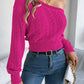🔥 Nur heute: 50% Rabatt!🔥 Damen schulterfreies kurz geschnittenes Strickpullover