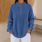 🔥Heiß begehrt! Jetzt sichern!🔥 Damen Waffelstrick Henley Sweatshirt