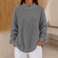 🔥Heiß begehrt! Jetzt sichern!🔥 Damen Waffelstrick Henley Sweatshirt