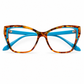 Cyberpunk Cat-Eye Blaulichtfilter-Brille für Damen – trendige photochrome Gläser