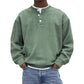 Lässiges Cord-Langarm-Henley-Shirt für Herren