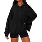 🥳Über 50.000 verkauft!🥳 Damen lockeres, gerafftes Kapuzen-Sweatshirt