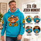 💥50% Rabatt! Nur heute!💥 Hoodie für Herren mit Tasche und schottische Hochlandkuh-Print