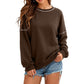 Locker geschnittenes Rundhalsshirt aus Sweatstoff für Damen