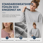 Lockeres Damen-Sweatshirt mit offenen Schultern, Mineralwaschung, übergröß und lässig
