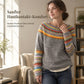 🎄 Nur heute 50%! Vintage Fair-Isle-Strickpullover für Damen – locker sitzend, mit Rundhals & Farbblock-Design ✨