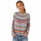 🎄 Nur heute 50%! Vintage Fair-Isle-Strickpullover für Damen – locker sitzend, mit Rundhals & Farbblock-Design ✨