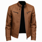💥 50% RABATT + GRATIS VERSAND 📦 Stylische Herren-PU-Lederjacke mit Stehkragen