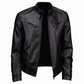 💥 50% RABATT + GRATIS VERSAND 📦 Stylische Herren-PU-Lederjacke mit Stehkragen