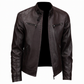 💥 50% RABATT + GRATIS VERSAND 📦 Stylische Herren-PU-Lederjacke mit Stehkragen