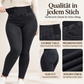Damen elastische Skinny Jeans mit hohem Bund