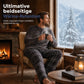 📢Jetzt zuschlagen!📢 Weiches, plüschiges Strick-Loungewear-Pyjama-Set für Herren mit einfarbigem Rundhalsoberteil und Karottenhose