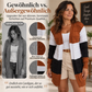 Damen-Strickjacke mit Farbblock-Design und offener Front – lässig & vielseitig