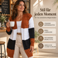 Damen-Strickjacke mit Farbblock-Design und offener Front – lässig & vielseitig