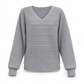 Freizeit-Langarmshirt mit V-Ausschnitt für Damen