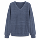 Freizeit-Langarmshirt mit V-Ausschnitt für Damen