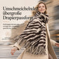 Damen Zebra Print Kunstkaschmir Schal, dicker warmer Winter Stola mit Fransen