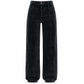 Damen Freizeit-High-Waist-Cordhose mit weitem Bein