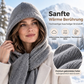 Damen 2-in-1 Thermo-Strickschal mit Kapuze