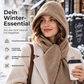 Damen 2-in-1 Thermo-Strickschal mit Kapuze